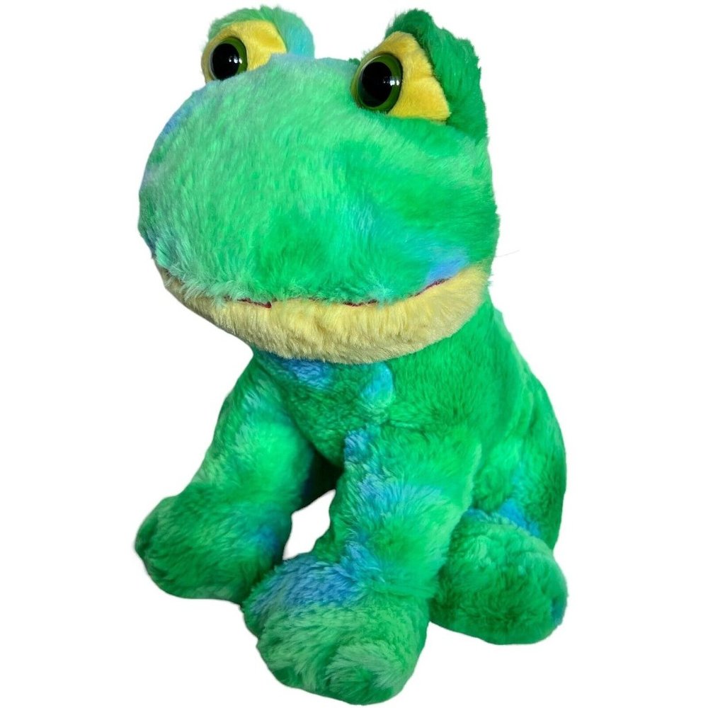 Dan Dee Collectors Choice Frog Plush‎ 13” Green Blue Stuffed Animal Toy